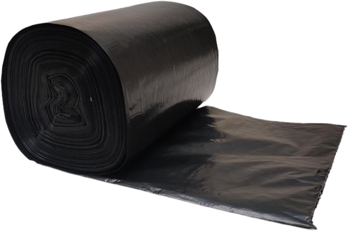 KARAN KING ® Pack of 50 Black Plastic Heavy Duty Bin Bags Liners